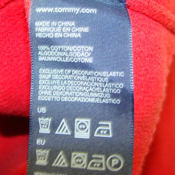 Tommy Hilfiger Men's Red Crewneck Raglan Sweater Embroidered Flag Logo XXL 2008 - Picture 8 of 9